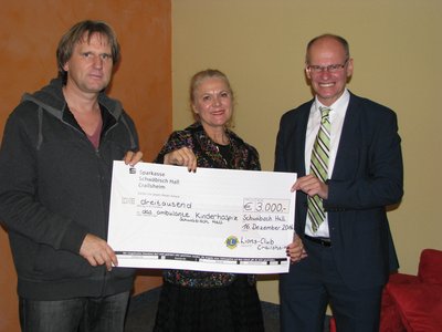 Großzügige Spende des Lions Clubs Crailsheim